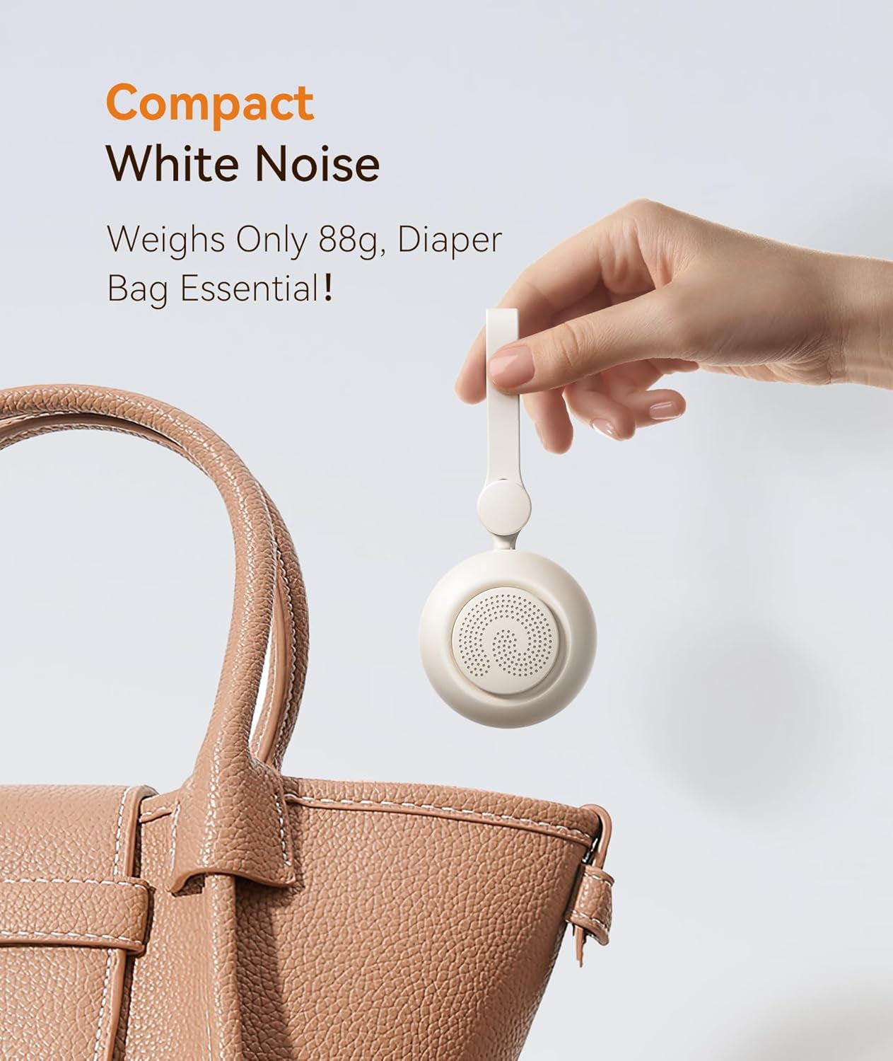White Noise Machine Baby, Portable White Noise Machine with 19 Soothing Sounds, Nursery Night Light, 32 Volume&4 Timer, White Noise Sound Machine for Stroller Sleep Travel, Newborn Essentials