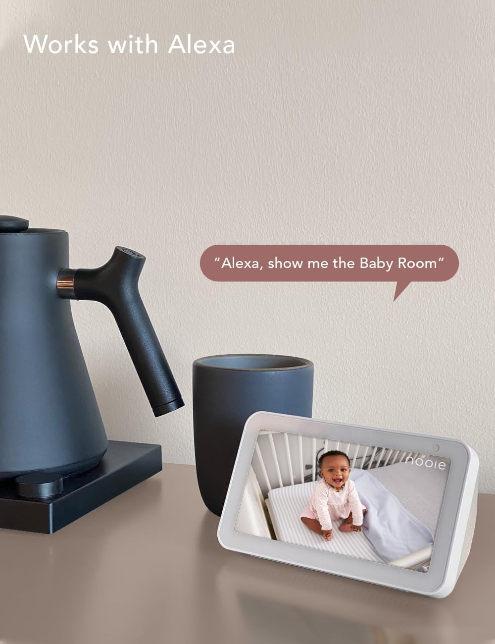 Baby Monitor Wifi Baby Monitor with Camera 360-Degree Baby Camera with 2K Night Vision Video Baby Monitor Camera, AI Motion Tracking Sounds and Motion Detection, Works with Alexa, SD Card/Cloud