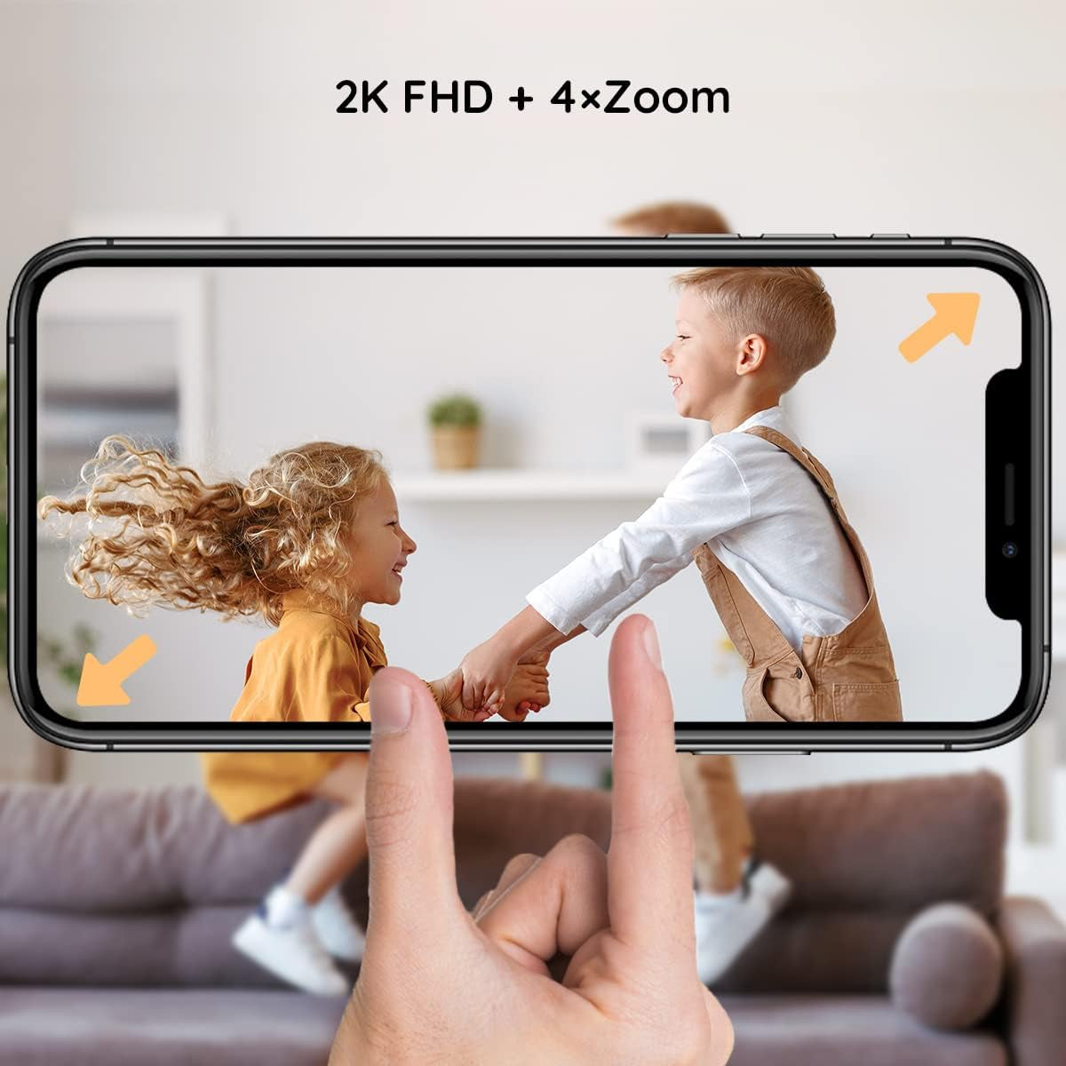 2K Wifi Video Baby Monitor, App & 5'' Screen Control, Night Light, Motion&Cry Detection, PTZ, Auto Tracking, 3000Mah Battery,Humidity & Temperature Sensor, Baby Monitor with Camera Night Vision