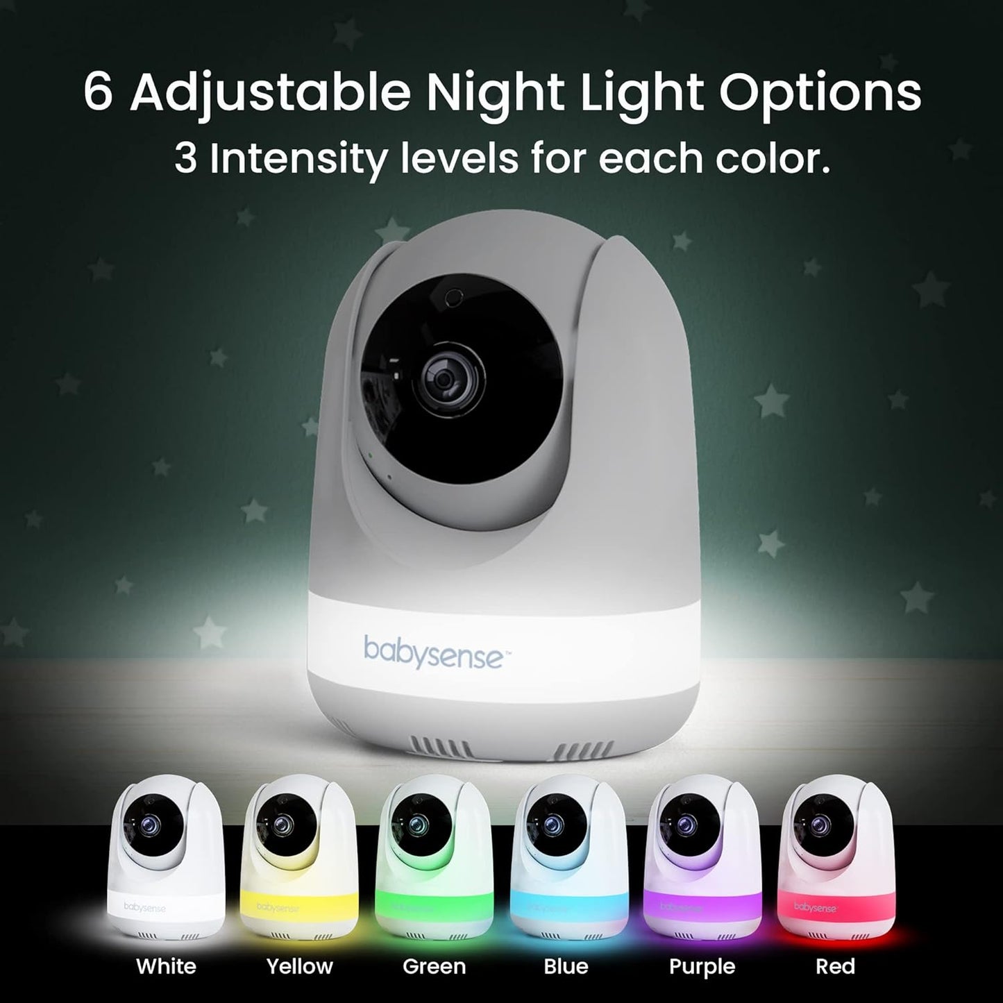 5.5” 1080P Full HD Split-Screen Baby Monitor, Video Baby Monitor with Camera and Audio, PTZ Camera, RGB Night Light, 300M Range, Two-Way Audio, 4X Zoom, 5000Mah Battery