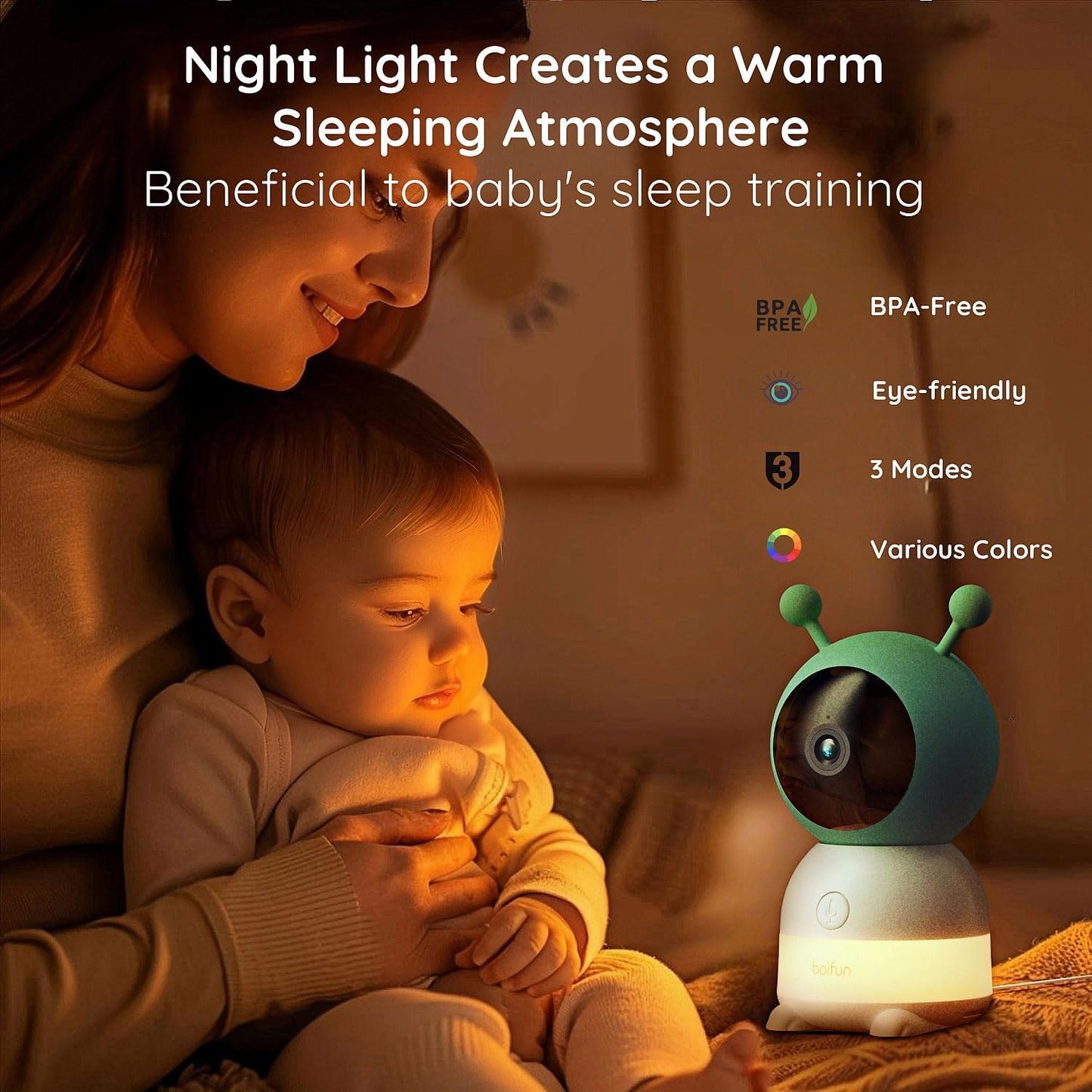 2K Wifi Video Baby Monitor, App & 5'' Screen Control, Night Light, Motion&Cry Detection, PTZ, Auto Tracking, 3000Mah Battery,Humidity & Temperature Sensor, Baby Monitor with Camera Night Vision
