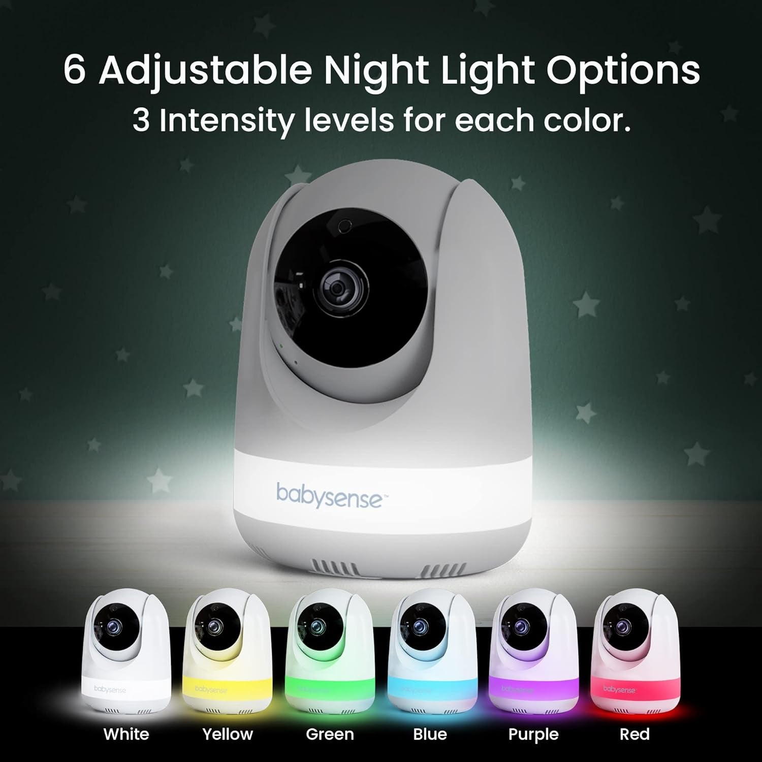 5.5” 1080P Full HD Split-Screen Baby Monitor, Video Baby Monitor with Camera and Audio, PTZ Camera, RGB Night Light, 300M Range, Two-Way Audio, 4X Zoom, 5000Mah Battery