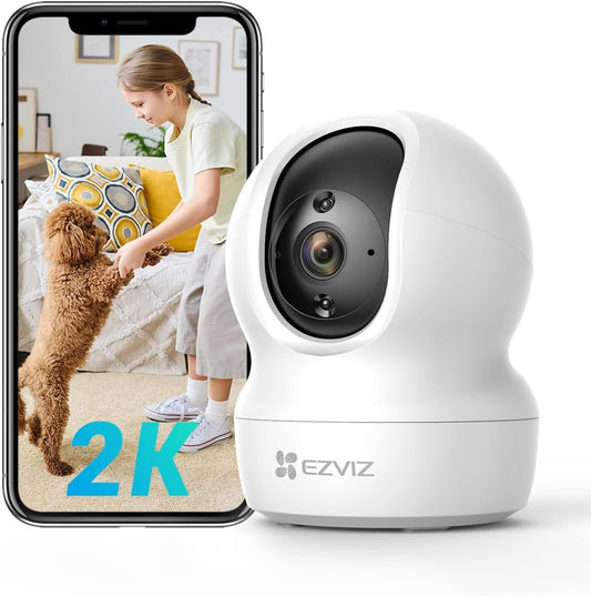 CP1 Pro 2K Indoor Security Camera Wifi, 2.4Ghz Baby Monitor Wireless with Call Button, 512GB Supports, 360° Pan Tilt, Smart Colour Night Vision, Auto Tracking, Two-Way Audio, Sleep Mode