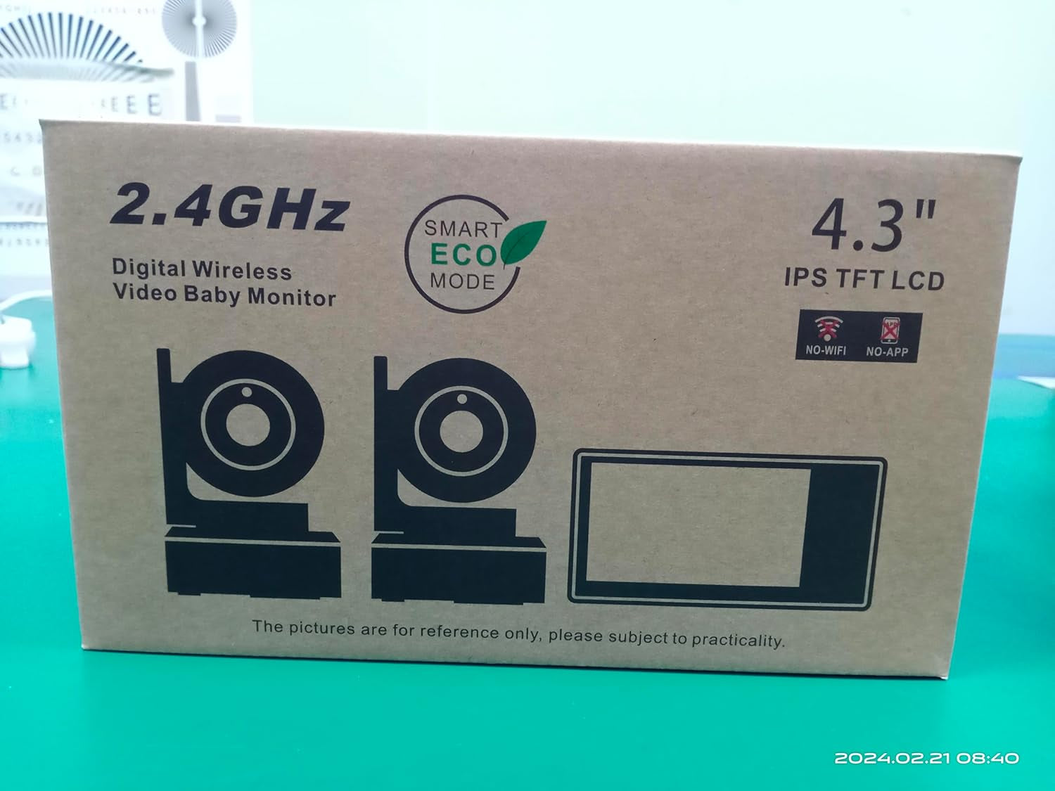 Upgrade Baby Monitor with 29-Hour Battery, 4.3'' IPS Split-Screen Video Baby Monitor with Two Cameras and Audio, Remote Pan/Tilt/Zoom, Two-Way Talk, Room Temperature, No Wifi, 2X Zoom