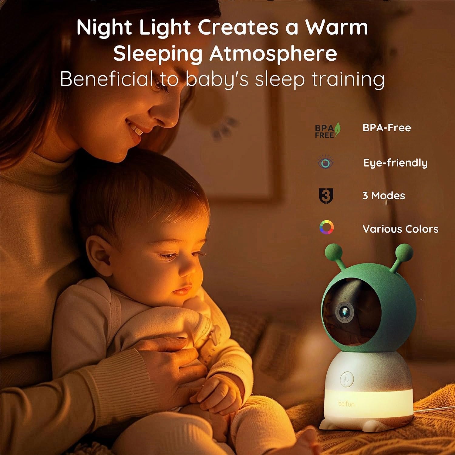 2K Wifi Video Baby Monitor, App & 5'' Screen Control, Night Light, Motion&Cry Detection, PTZ, Auto Tracking, 3000Mah Battery,Humidity & Temperature Sensor, Baby Monitor with Camera Night Vision